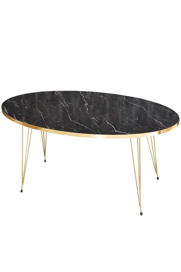Orta Sehpa Elips Gold Bendir Tel - Image 1