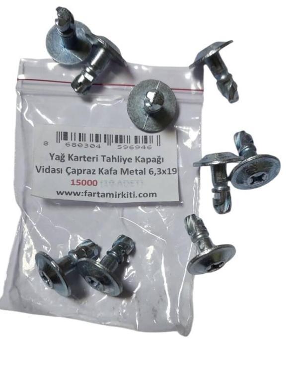 Yağ Karteri Tahliye Kapağı Vidası Çapraz Kafa Metal 6,3x19 (10 ADET) 15000 - Image 1