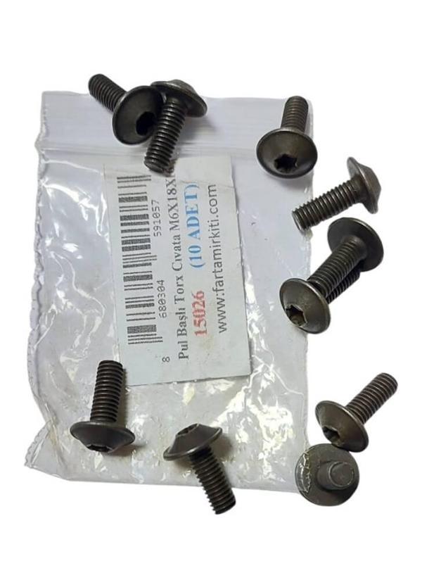 Pul Başlı Torx Cıvata M6X18X16 (10 ADET) 15026 - Image 1