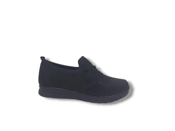 Zerhan 500 Kadın Siyah Çorap Model Komfort Termo Taban Büyük Numara Ayakkabı 41 42 - Image 1