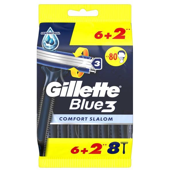 Gillette Blue3 Comfort Slalom 6+2'li Kullan At Tıraş Bıçağı 3 Adet - Image 1