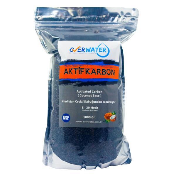 OverWater Aktif Karbon Coconut Bazlı (1 KG) 1000 Gr Hindistan Cevizi Kabuğu - Image 1