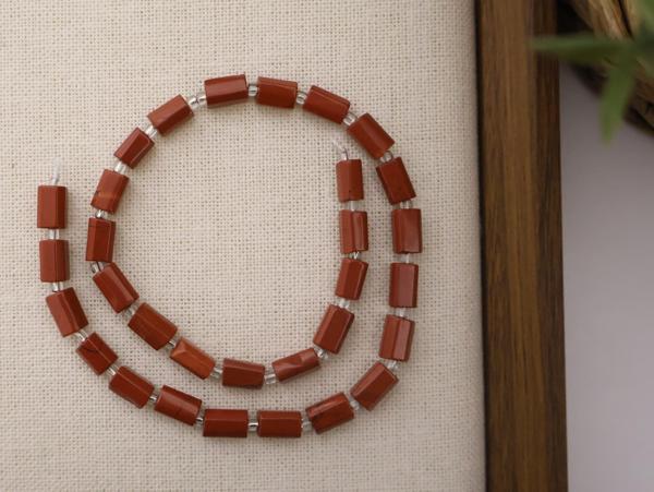 SİLİNDİR KÖŞELİ KESİM KUNZİT 8X11 MM DOĞAL TAŞ DİZİ- YÜKSEK KALİTELİ DOĞAL TAŞ - Image 1