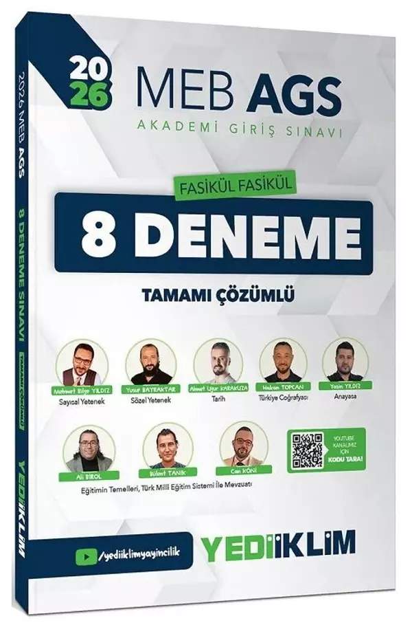 Yediiklim 2026 MEB-AGS Tüm Dersler 8 Deneme Fasikül Çözümlü Yediiklim Yayınları - Yediiklim Yayınları - Image 1