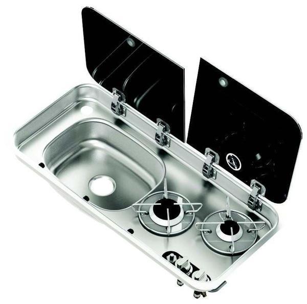 NAVY LOAD Tek Cam Kaplı İki Ocaklı ve Sol Evye 25001 - Image 1