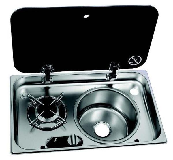 NAVY LOAD Cam Kapaklı Ocak ve Sağ Evye NL24000 - Image 1