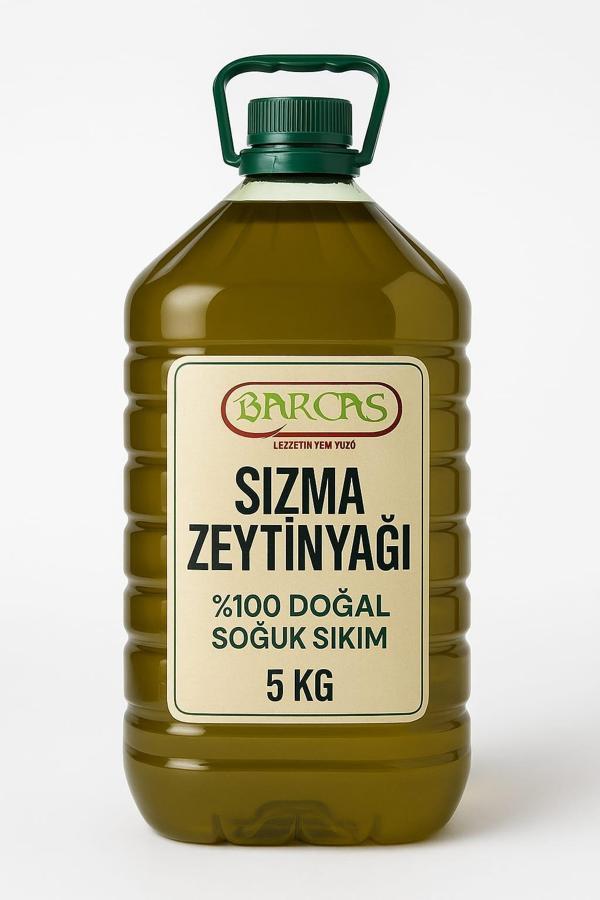 BARCAS 5 LT %100 DOĞAL SOĞUK SIKIM SIZMA ZEYTİNYAĞ - Image 1