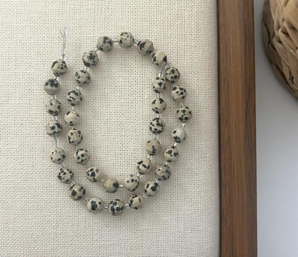 ELMAS KESİM BENEKLİ JASPER 8MM DOĞAL TAŞ DİZİ- YÜKSEK KALİTELİ DOĞAL TAŞ - Image 1