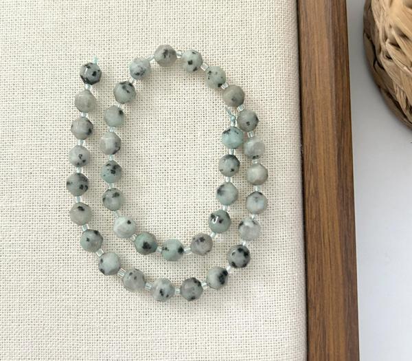 ELMAS KESİM RUTİLLİ KUVARS 8MM DOĞAL TAŞ DİZİ- YÜKSEK KALİTELİ DOĞAL TAŞ - Image 1