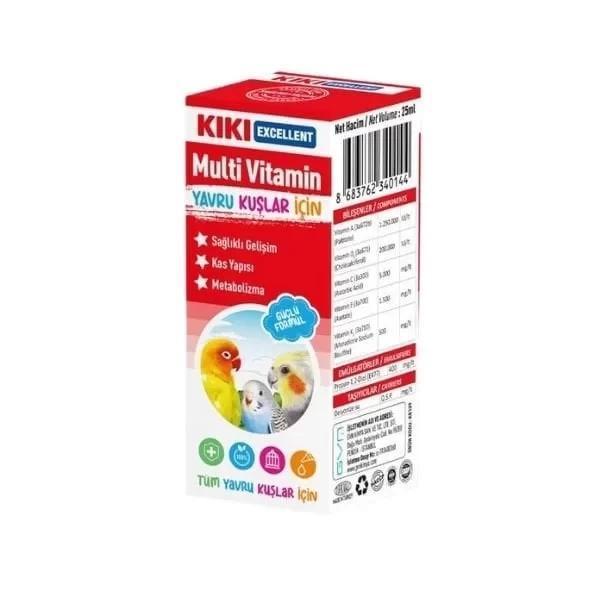 Kiki Excellent Yavru Kuşlar için Multi Vitamin Sıvı Damla 25 Ml - Image 1