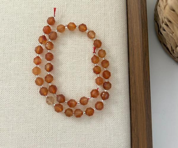 ELMAS KESİM AKİK 8MM DOĞAL TAŞ DİZİ- YÜKSEK KALİTELİ DOĞAL TAŞ - Image 1