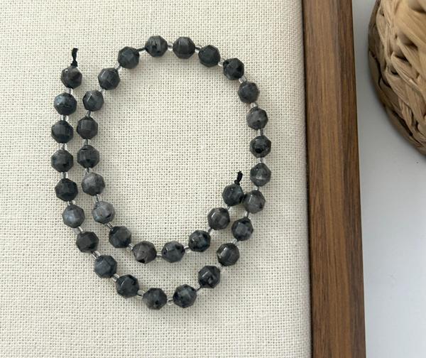 ELMAS KESİM SPEKTROLİT 8MM DOĞAL TAŞ DİZİ- YÜKSEK KALİTELİ DOĞAL TAŞ - Image 1