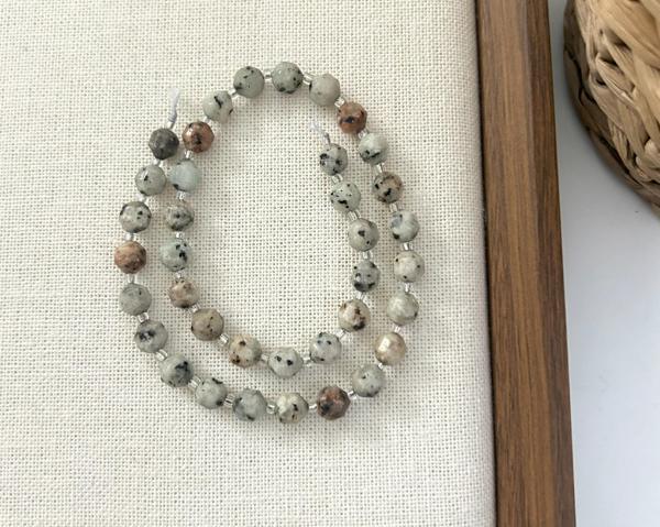 ELMAS KESİM LARVAKİT 8MM DOĞAL TAŞ DİZİ- YÜKSEK KALİTELİ DOĞAL TAŞ - Image 1