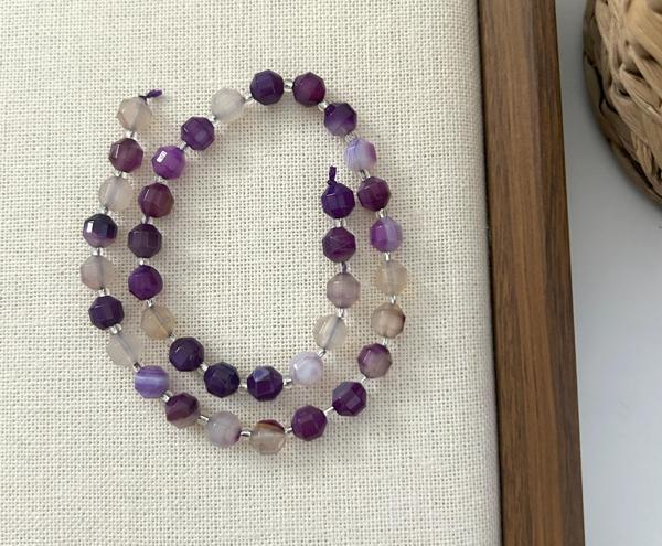 ELMAS KESİM AKİK 8MM DOĞAL TAŞ DİZİ- YÜKSEK KALİTELİ DOĞAL TAŞ - Image 1