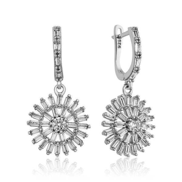 Supertrend Gümüş Baget Taşlı Bayan Küpe - Image 1