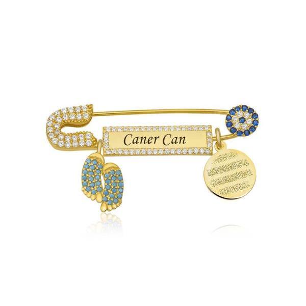 Supertrend Gümüş İsimli Bebek Yaka İğnesi - Image 1