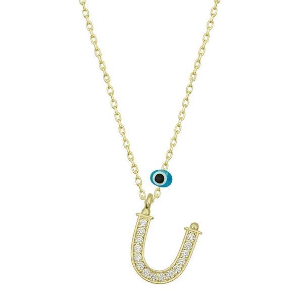 Supertrend Gümüş Nazar Gold Ü Harfi Kadın Kolye - Image 1