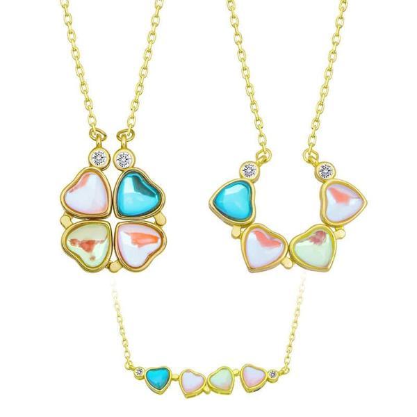 Supertrend Gümüş Renkli Açılabilen Yonca Kadın Kolye - Image 1