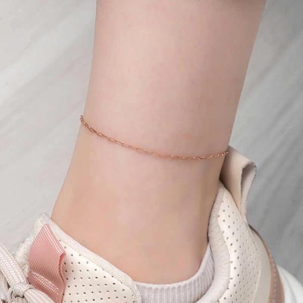 Supertrend Gümüş Rose Zincir Desenli Halhal - Image 1