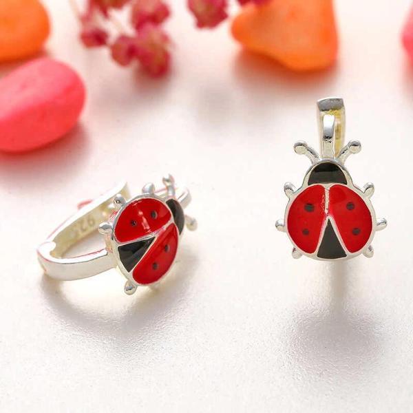 Supertrend Gümüş Uğur Böceği Çocuk Küpesi - Image 1