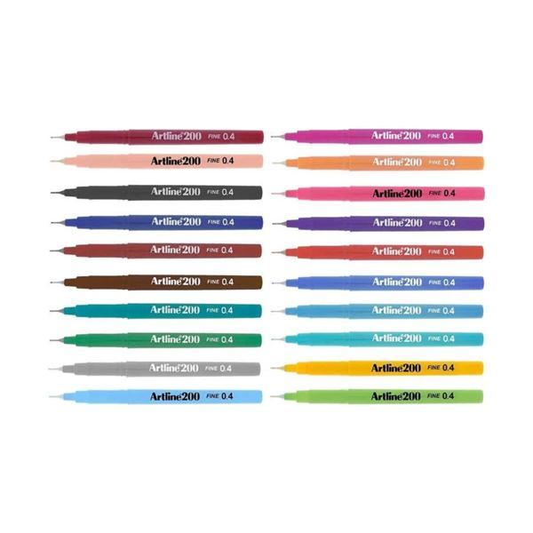 Supertrend 200 Fineliner 0.4 mm. İnce Uçlu Yazı ve Çizim Kalemi Seti 20 RENK - Image 1