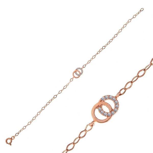 Supertrend Gümüş Rose Birleşik Halkalar Kadın Kolye - Image 1