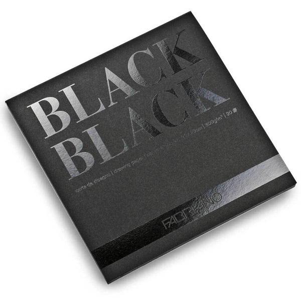 Supertrend Black Black Çok Amaçlı Pürüzsüz Yüzeyli Siyah Yapraklı Çizim Defteri Blok 300 gr. 20x20 c - Image 1