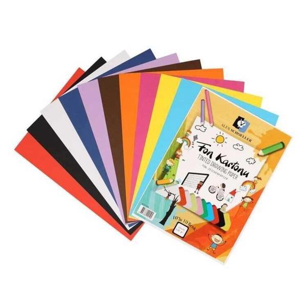 Supertrend Fon Kartonu 120 gr. 25x35 cm. 10 Renk Karışık Poşetli - Image 1