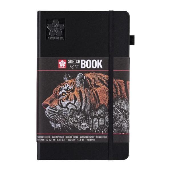 Supertrend Sketchbook Sert Kapak Eskiz Çizim Defteri Siyah Kağıt 140 gr. 13x21 cm. 80 yaprak - Image 1