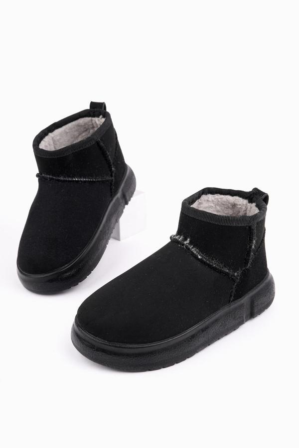 Muggo DİPPERY Çocuk Kalın Taban İçi Tüylü Günlük Mini Yarım Bot - Image 1