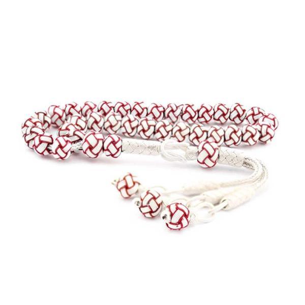 Supertrend Kırmızı Beyaz Gümüş Trabzon Kazaziye Tesbih - Image 1