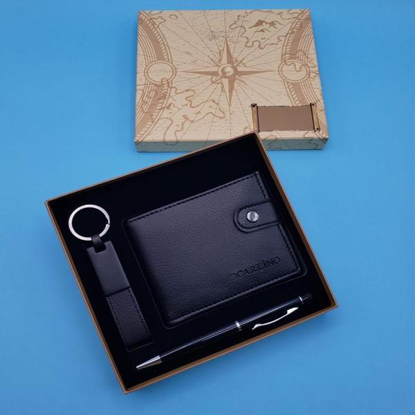 Siyah Touchpen Kalem Anahtarlık ve Cüzdan - Image 1