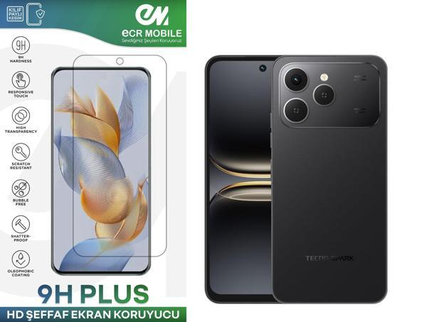 Tecno Spark 40 ile Uyumlu Ekran Koruyucu 9H Esnek Nano Cam Şeffaf - Image 1