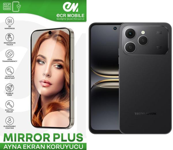 Tecno Spark 40 ile Uyumlu Esnek Ayna(Mirror) 9H Nano Ekran Koruyucu - Image 1