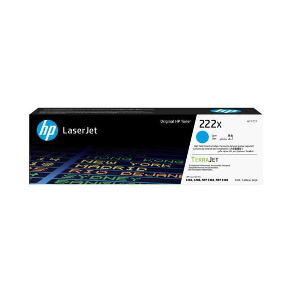 HP 222X-W2221X Mavi Yüksek Kapasiteli Orijinal Toner - Image 1