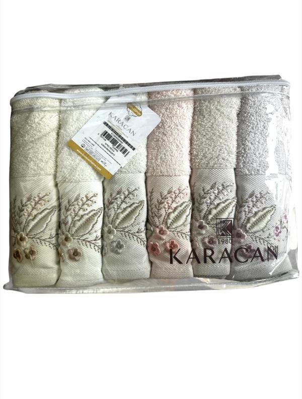 KARACAN  BANYO EL HAVLUSU 6 LI PAKET 50x85 CM RİSSA - Image 1