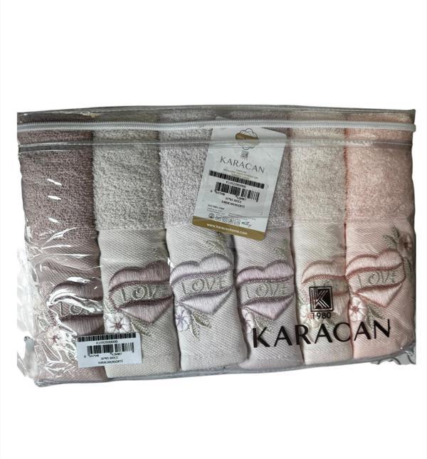KARACAN  BANYO EL HAVLUSU 6 LI PAKET 50x85 CM BRICE - Image 1