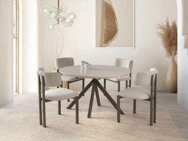 Nova T Yuvarlak Açılır Mutfak Masa Sandalye Takımı 70x120cm - Image 1