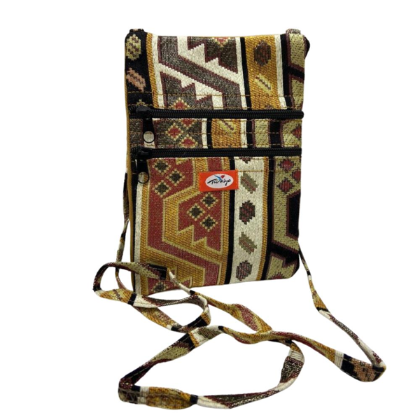 Otantik Desenli Fermuarlı Askılı Çanta Özel Dikim - GS301 - Image 1