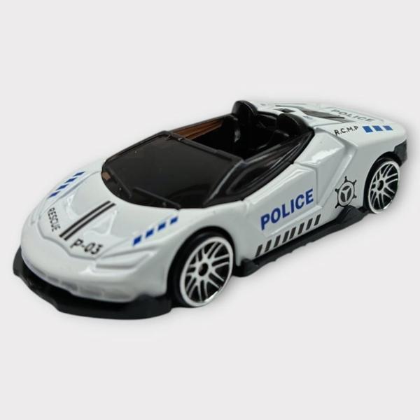 Metal Mini Polis Arabası  8 cm - Polis - 6 - Image 1