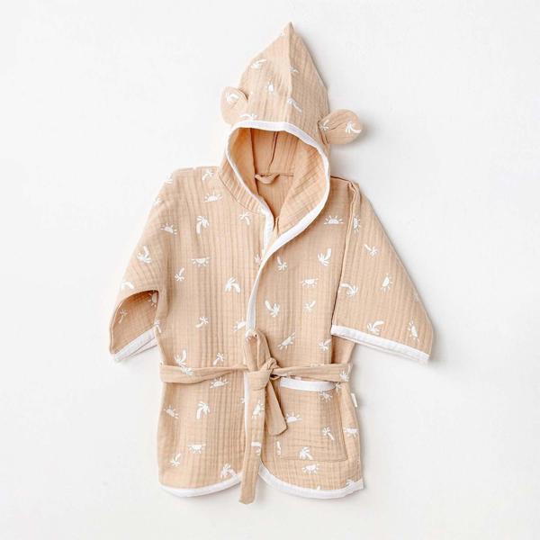 Andywawa AC24611 Bathrobe Smil All Day Bebek Bornoz Beige - Image 1