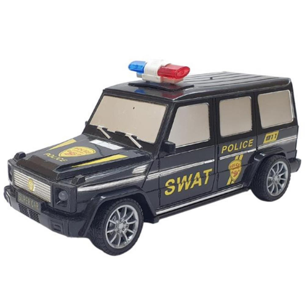 Uzaktan Kumandalı Mercedes Polis Jeep 1:20 Ölçek 18 Cm Siyah - 13578-887 - Image 1