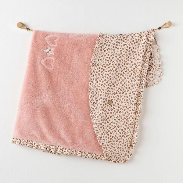 Andywawa AC26241 Little Leopard Battaniye 90x85 Pink - Image 1