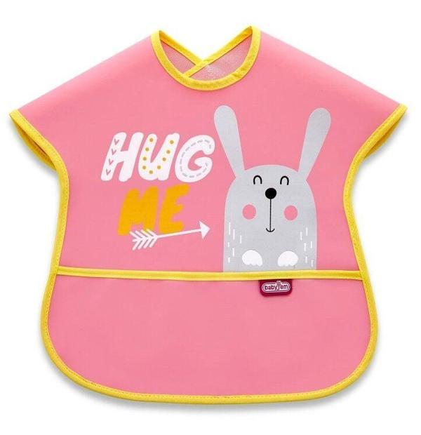 BabyJem Poli Muşamba Büyük Mama Önlüğü 029 Pembe - Image 1