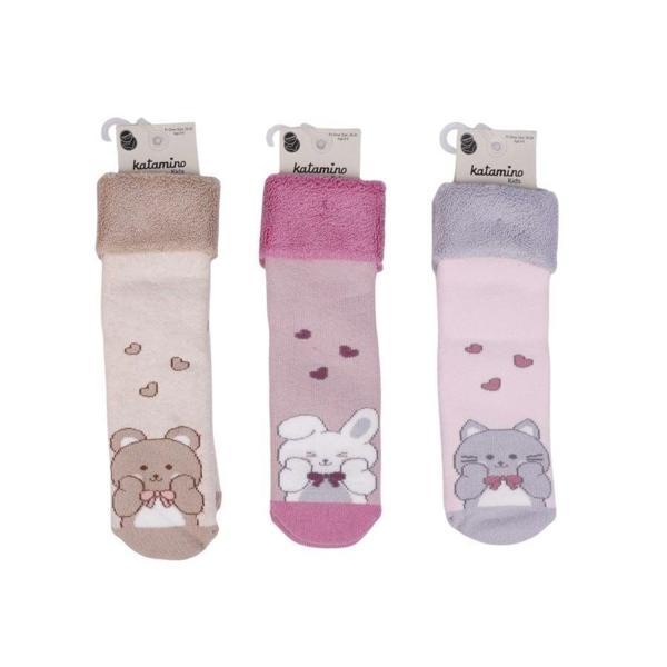 Katamino Yarlin Kız Havlu Soket Çorap 250235 Asorti - Image 1