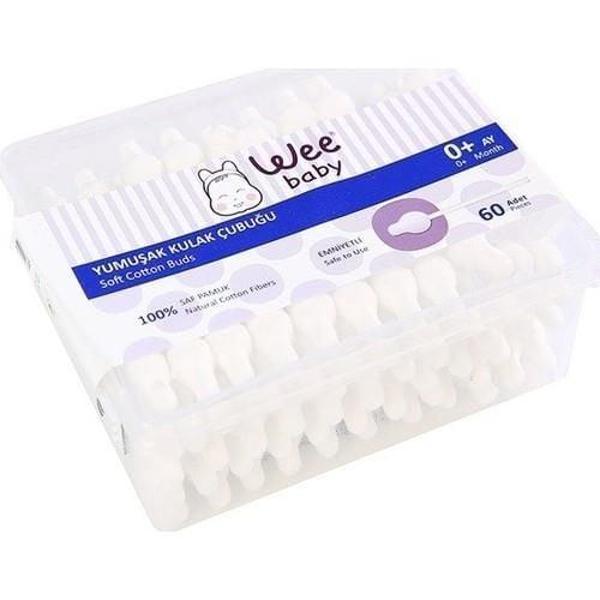 Wee Baby Yumuşak Kulak Temizleme Çubuğu Emniyetli (60Adet) 894 - Image 1