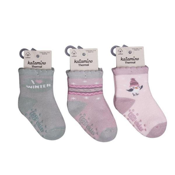 Katamino Zerin Abs'li Kız Bebek Havlu Soket Çorap K45908 Asorti - Image 1