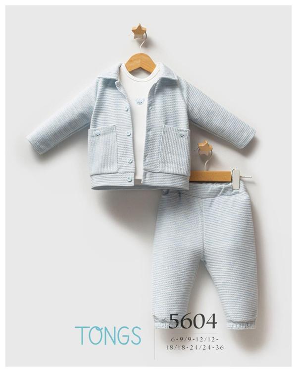 Tongs Baby Classic Bear 3'lü Takım 5604 Mavi - Image 1