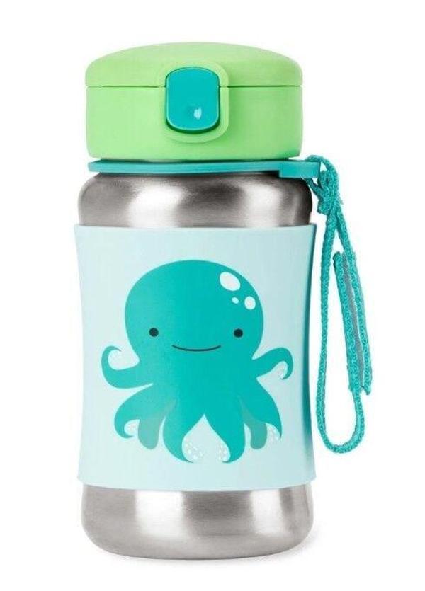 Skip Hop Zoo Pipetli Paslanmaz Çelik Suluk 350 ml Ahtopot - Image 1