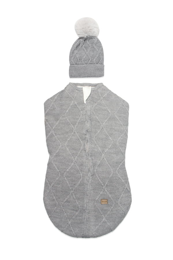 Bistyle Baby İn Swadding Triko Kundak 75108 Gri - Image 1